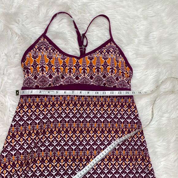 Athleta Printed Shorebreak Dress Size M Red Maroon Built In Bra - Picture 11 of 16